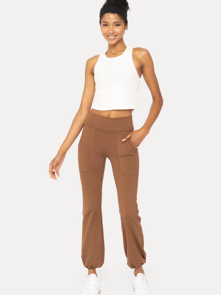 Mono B – Großhandel Sport-/Lounge-Leggings – Damen – Leggings Venice mit Bubble-Saum3