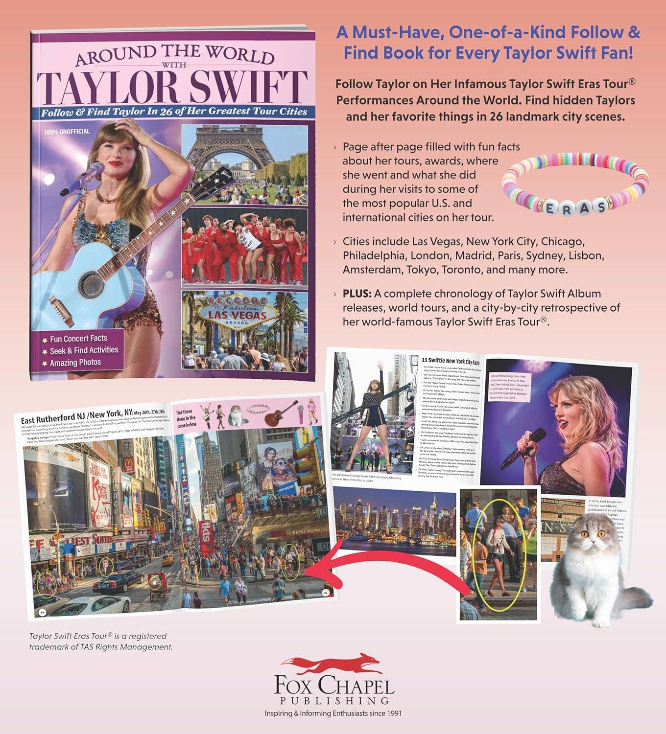 Fox Chapel Publishing - Wholesale Display Book - Around the World with Taylor Swift - Follow & Find Taylor!1