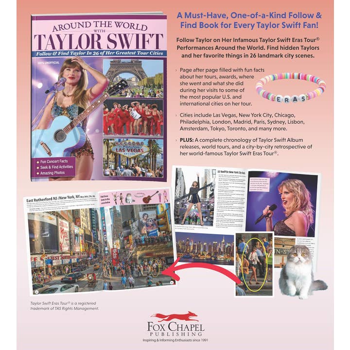Fox Chapel Publishing - Wholesale Display Book - Around the World with Taylor Swift - Follow & Find Taylor!1