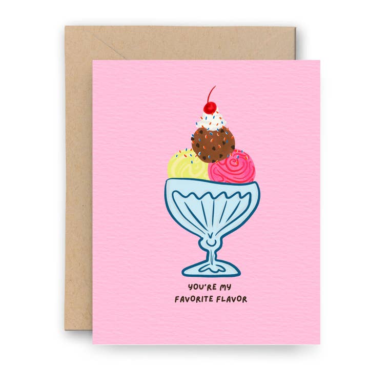 Favorite Flavor - Greeting Card (Copy) (Copy) (Copy) (Copy) for wholesale by Little Tomato