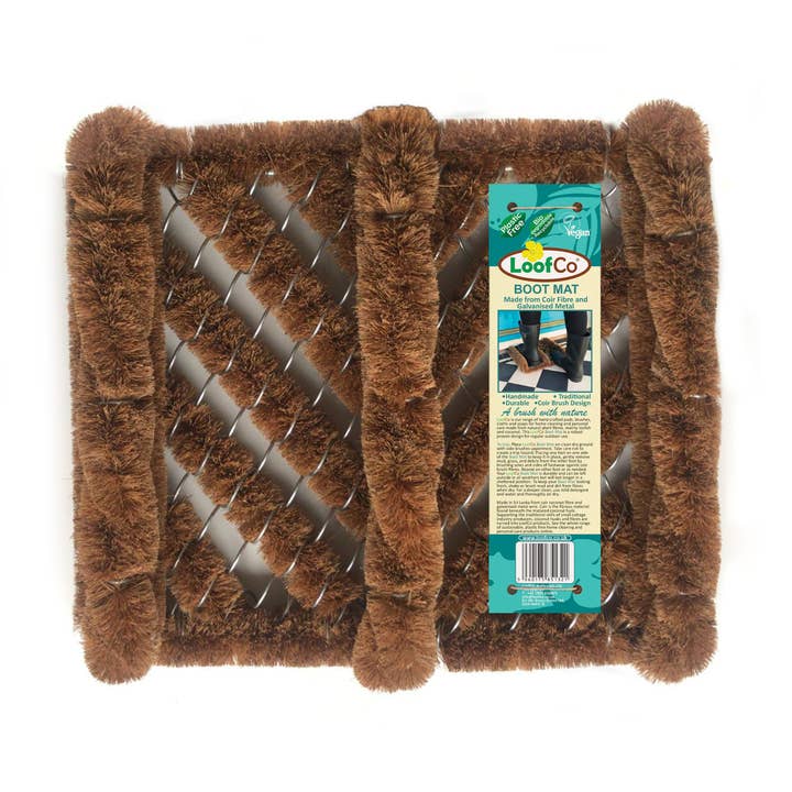 LoofCo Boot Mat | Traditional Coir Design | Handmade for wholesale by LoofCo - Loofahs & Coconut Brushes