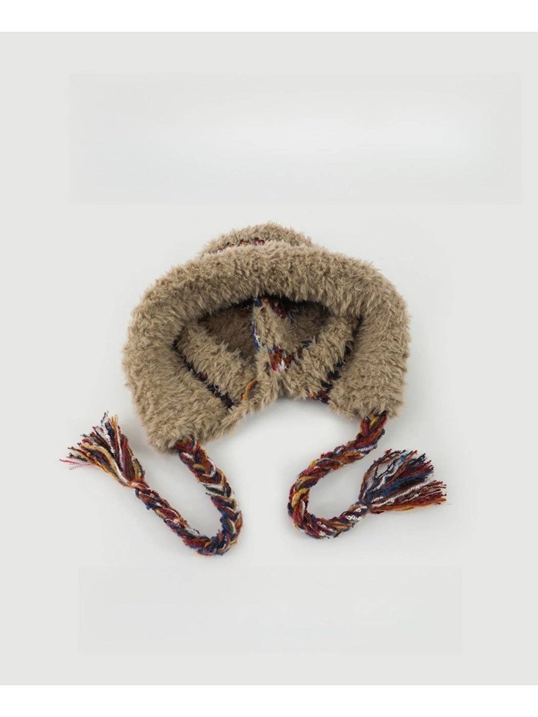 Funkyrel® Atzbranding Limited - Wholesale Beanie - Women's - Haila - Plush & Heavyweight Color-Block Earflap Beanie with Tassels5