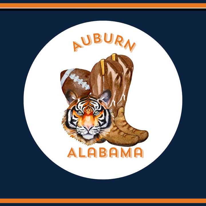 Vassoio da portata in acrilico - Giorno della partita - AUBURN ALABAMA per la vendita all'ingrosso da parte di Thomas and Lee Company