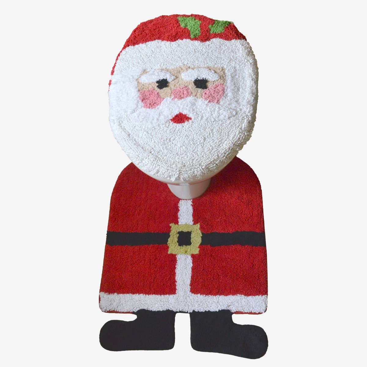 Allure Bath Fashions - Wholesale Badmat - Kerstman 2-delige Toiletbril- en Sokkelset, Grappige Kerstmis1