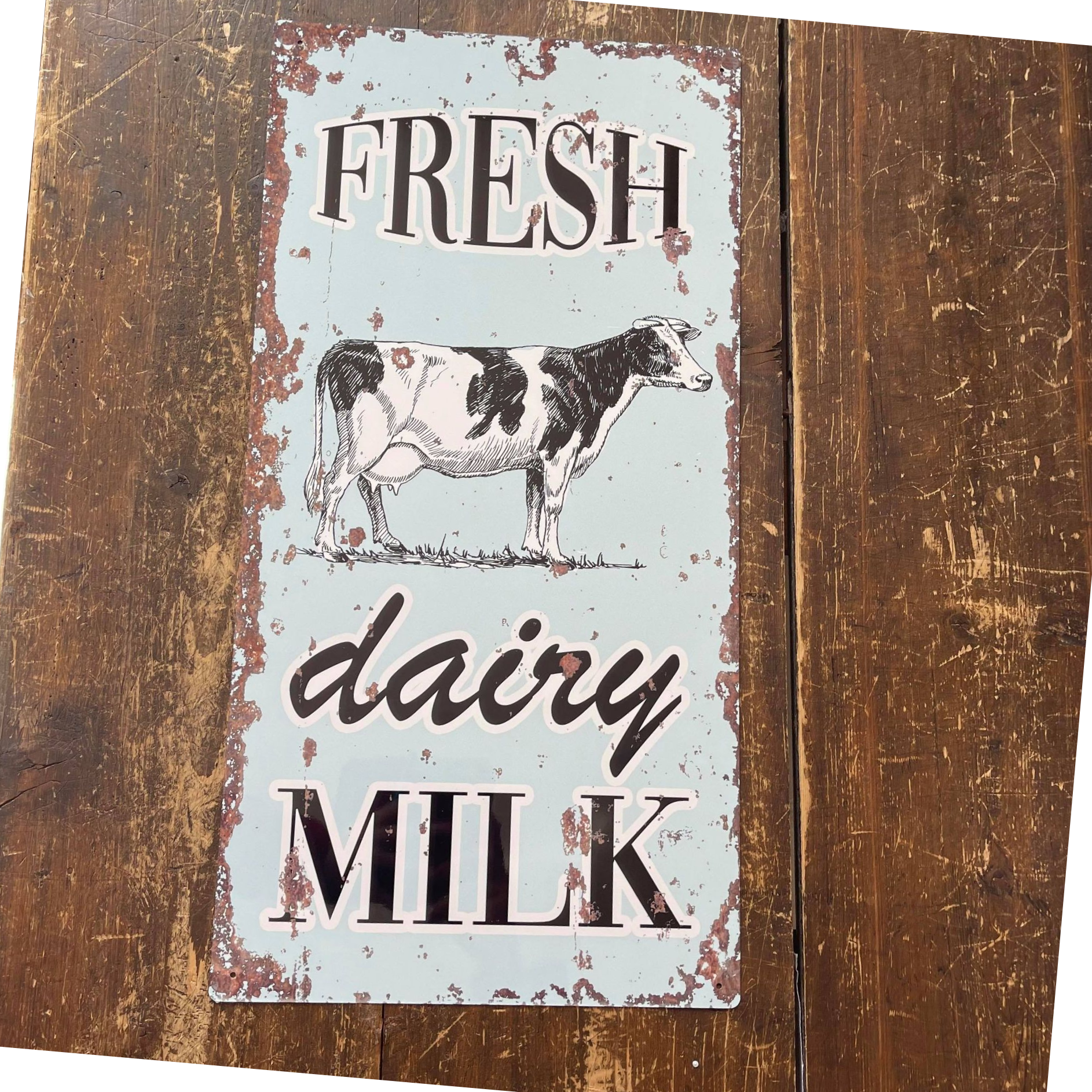 The British Metal Signs Company - Wholesale Sign - Fresh Dairy Milk Cow Farm Daily   Metal Sign1