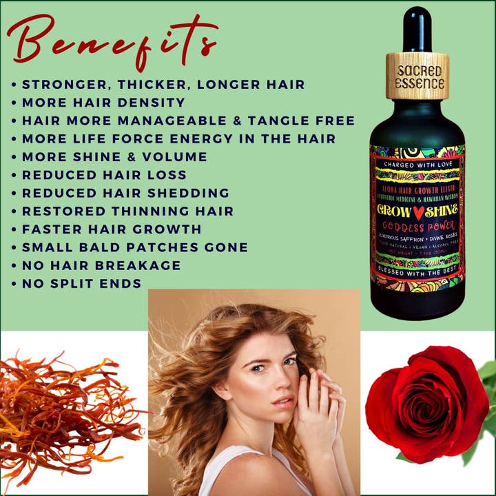 The Sacred Essence - Wholesale Hair Oil - ALOHA Hair Growth Elixir - Hair & Scalp Superpower