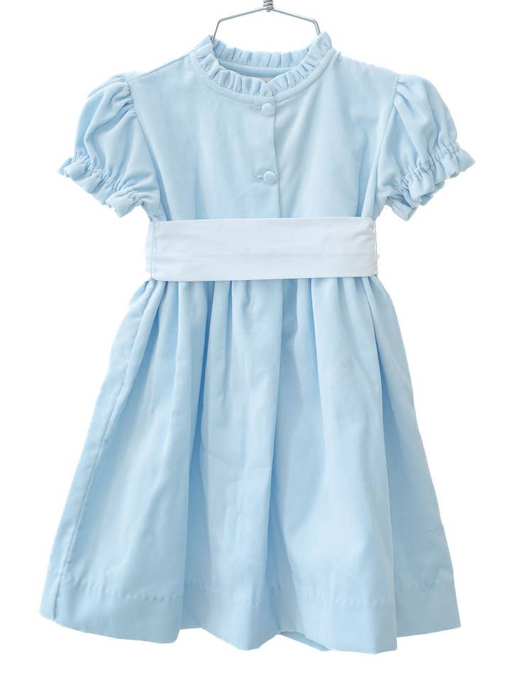 Ruth and Ralph - Wholesale Dress - Kids - Blue Velvet Holiday Dress1