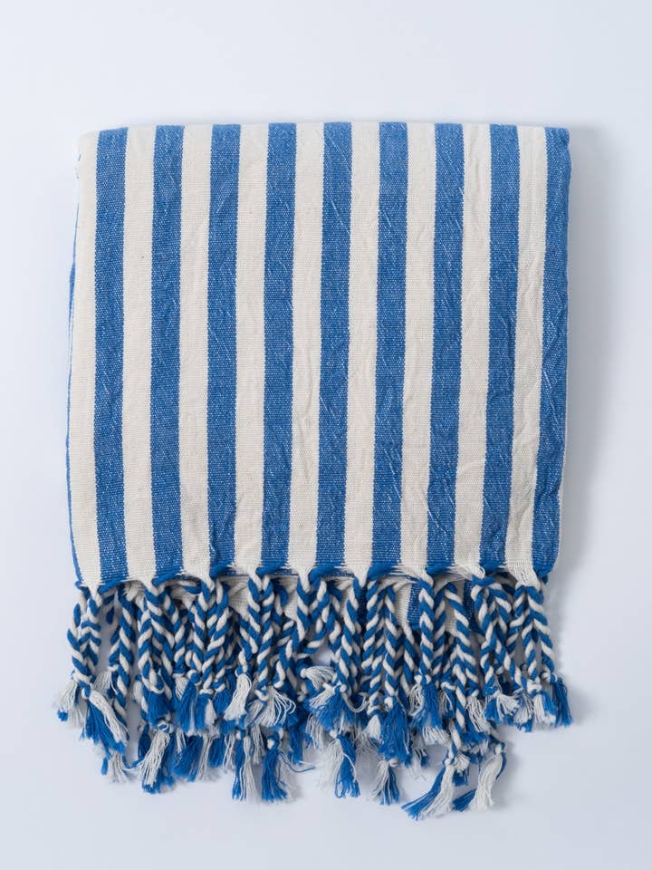 Girit Dark Blue Towel for wholesale by Eastern Woven