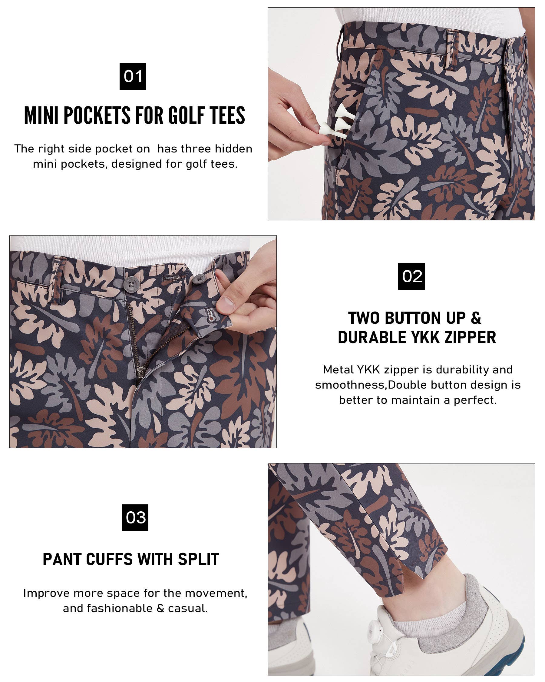 Qing Dao Lai Si Ma Te Fang Zhi You Xian Gong Si - Wholesale Pants - Men's - Men's Stretch Tech Performance Golf Pants Solid & Printed24