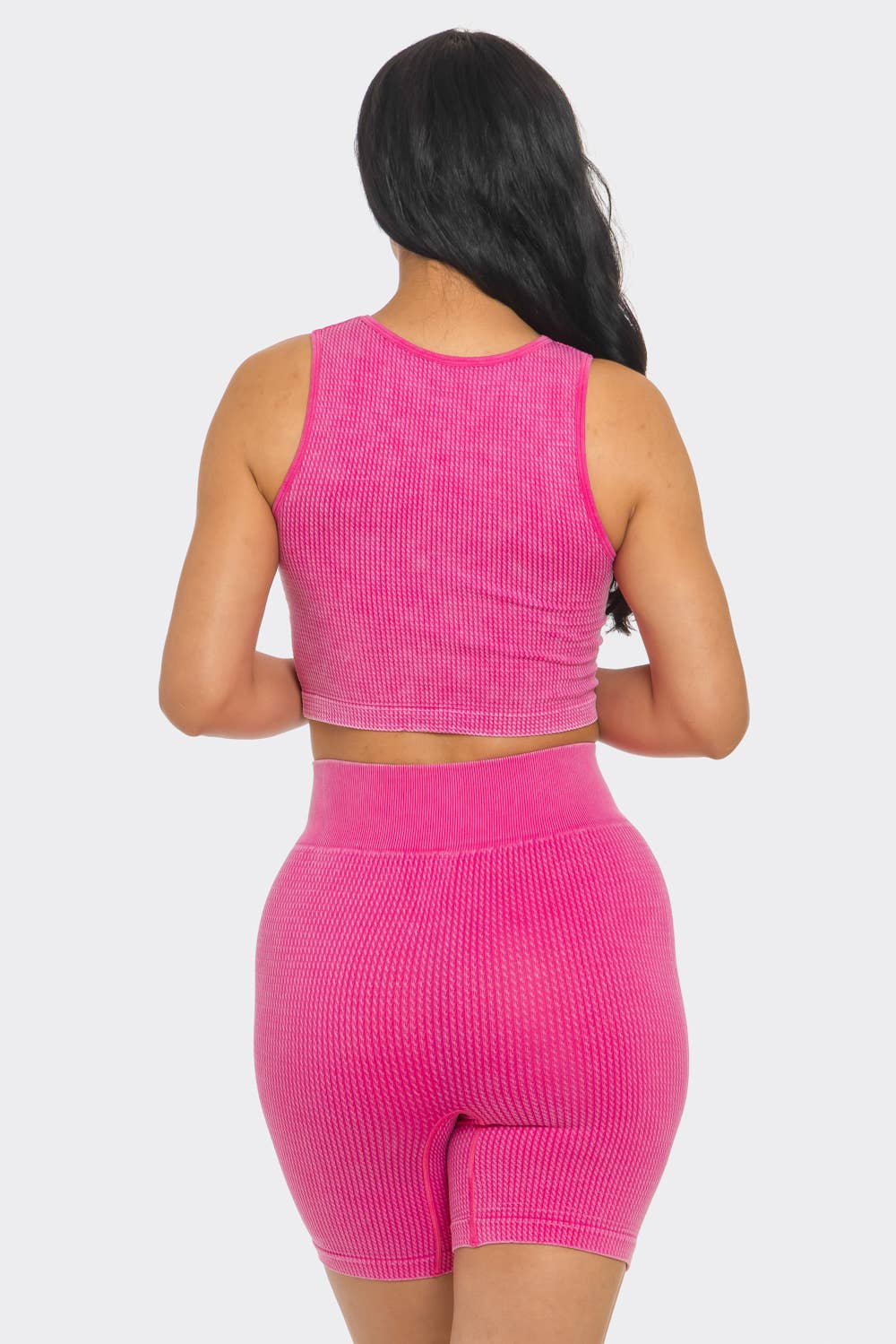 Lime All the Time – wholesale Mjukisset – Dam – Set med 2 delar: kort croptopp och cykelshorts i mineralwash7