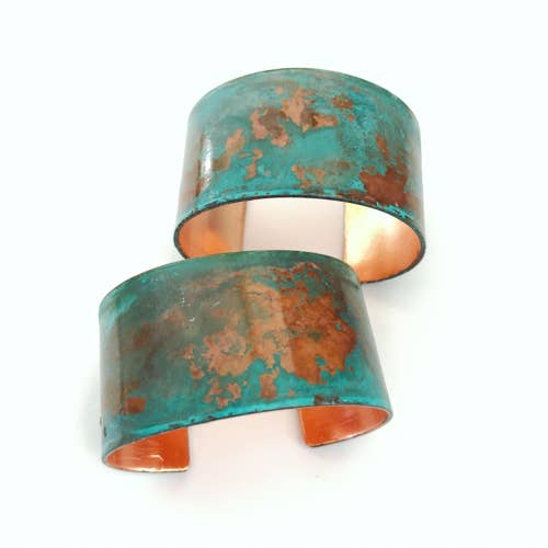 Weathered Verdigris Patina Cuff for wholesale by ssd jewelry