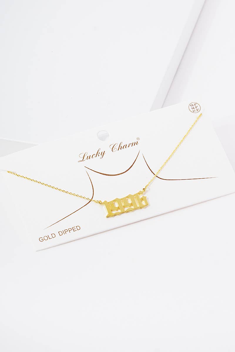 OHBOOBA DESIGN - Wholesale Pendant/Charm Necklace - Gold Plated Birth Year Necklace32