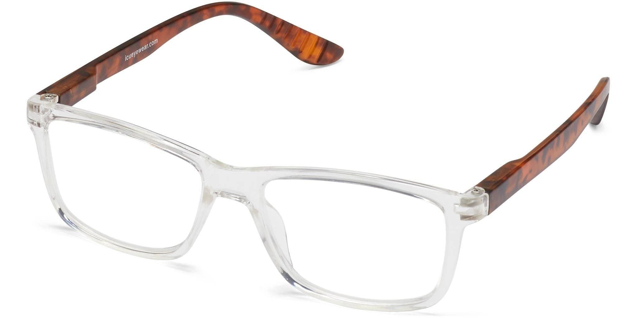 Clear with Tortoise Sonoma Women's Crystal Rectangular Eyeglasses for wholesale on Faire1