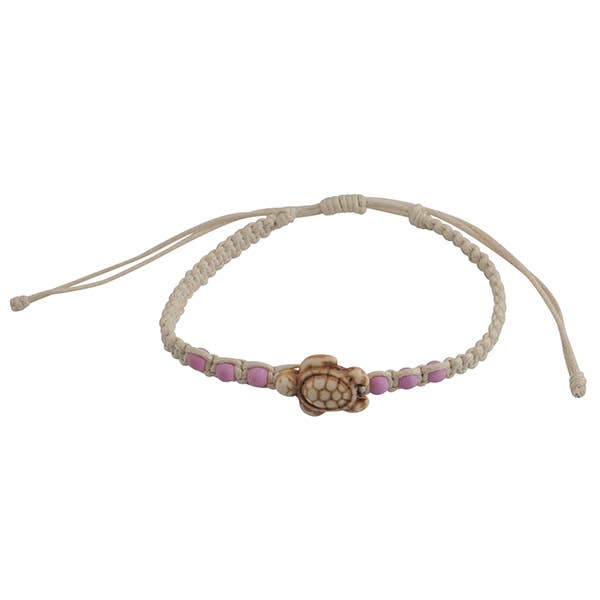 World End Imports Jewelry & Gifts – Großhandel Perlenarmband – BR Makramee/Neonperle/Howlite-Meeresschildkröte-126