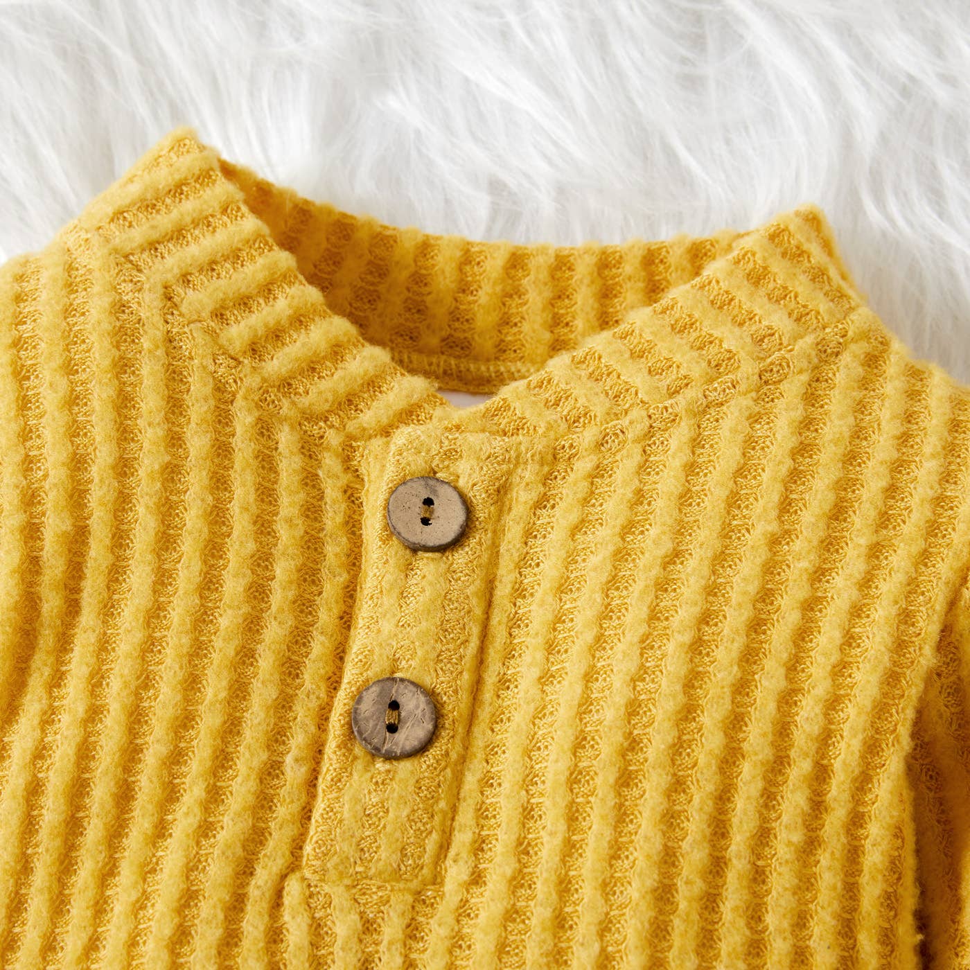 PatPat - Wholesale Clothing Set - Baby - 2pcs Solid Waffle Long-sleeve Baby Set61