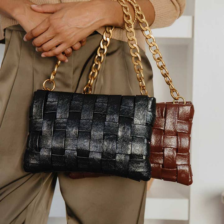 Melie Bianco - Wholesale Crossbody Bag - Women's - Mimie Black Recycled Vegan Crossbody Bag
