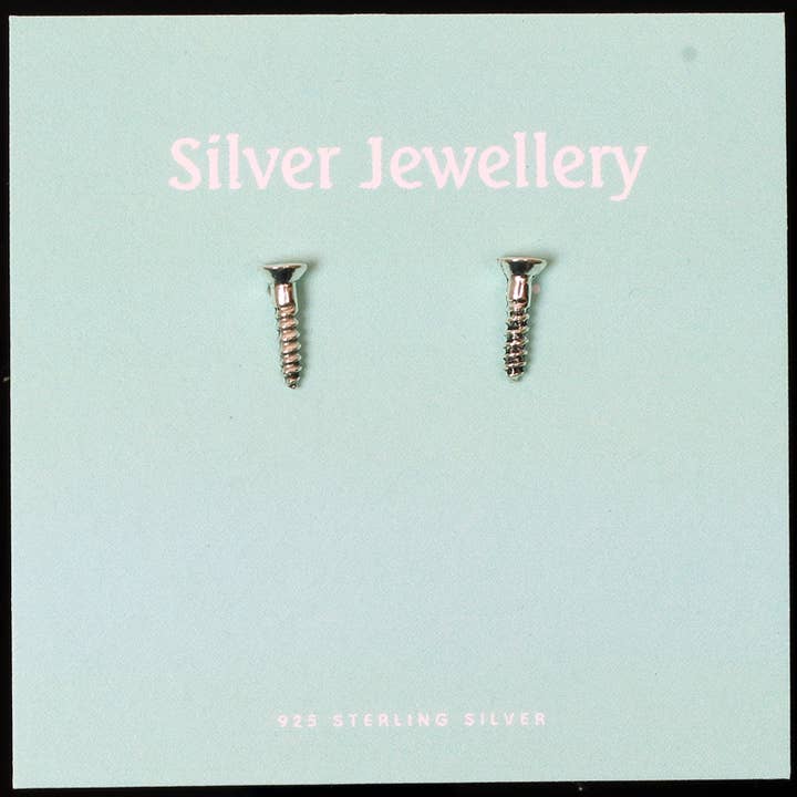 Western Counties Wholesale - Wholesale Stud/post earrings - Carded Sterling Silver Screw Stud Earrings