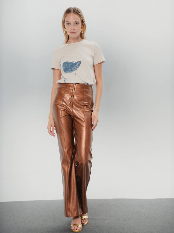 Pantalon métallisé Bella pour la vente par Dolores Promesas