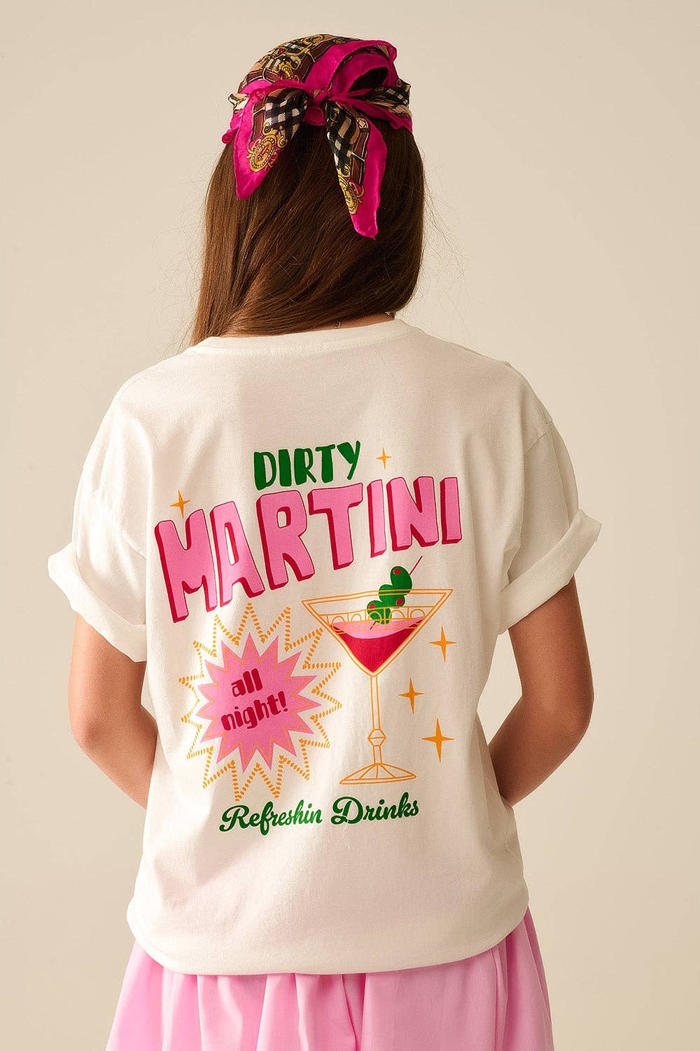 BLANC T-shirt blanc fabriqué en Italie avec logo graphique Martini en vente sur Faire4