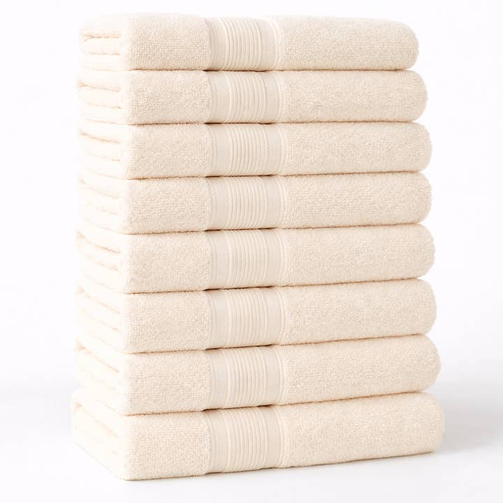 Juego de 8 toallas de baño de algodón turco Luzia para venta al por mayor de Luzia