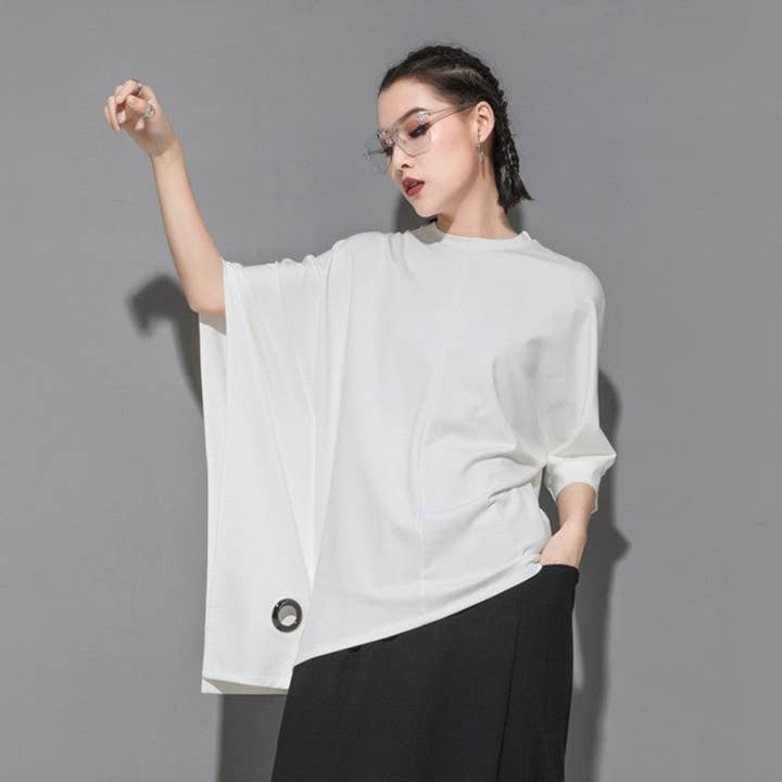 T-shirt à manches chauve-souris uni pour la vente par Plush Looks