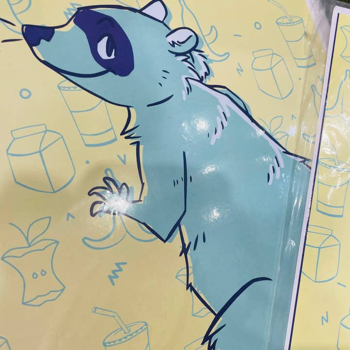 Spring Fox Studios - Wholesale Art Print - Trashy Raccoon 11x17" art poster print1