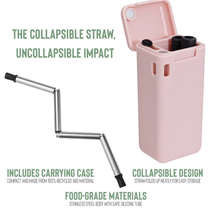 Archstone Collections - Wholesale Drinking Straw - Archstone Stainless Steel Collapsible Drinking Straws5