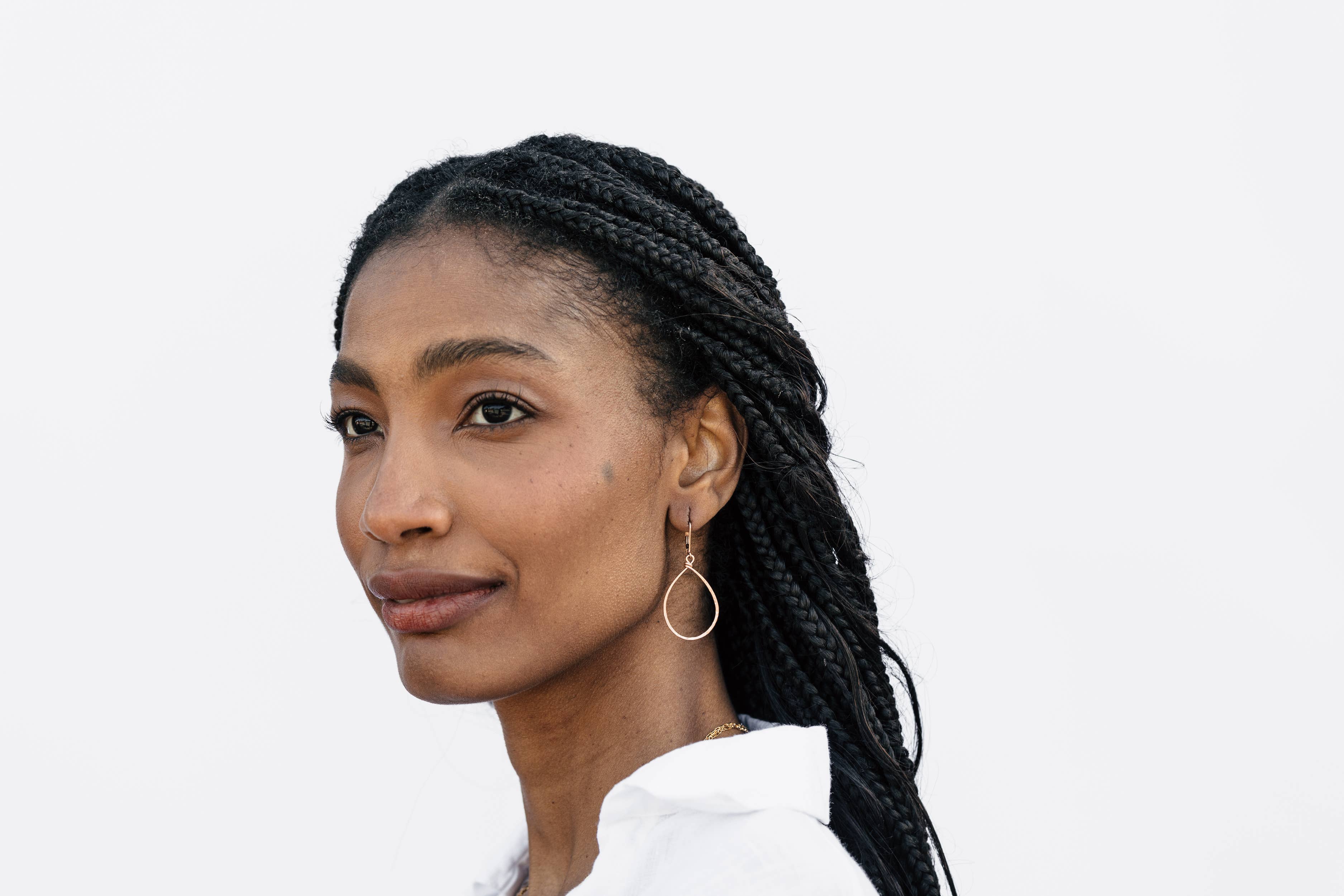 Agapantha Jewelry - Wholesale Dangle Earrings - Hanna Hammered Hoops1