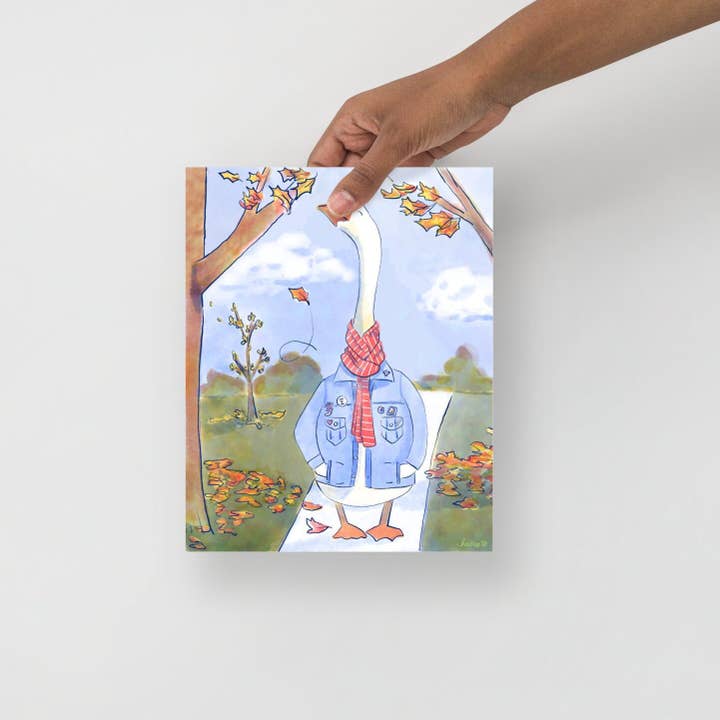 Autumn Vibes Goose Print for wholesale by Kestrop Studio