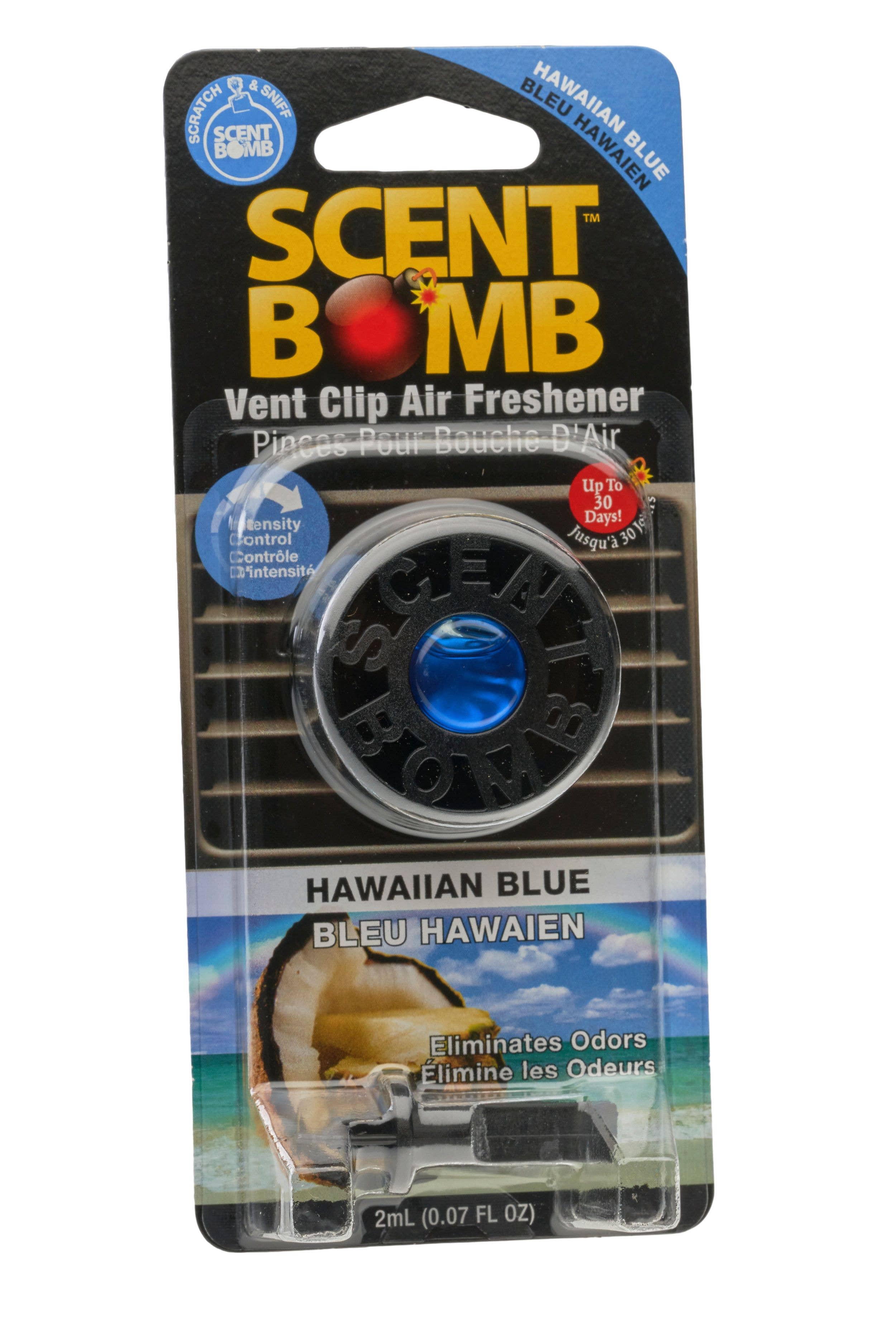 Scent Bomb – wholesale Car Freshener - Unisex – Scent Bomb Air Freshener Hawaiian Blue Vent Clips0