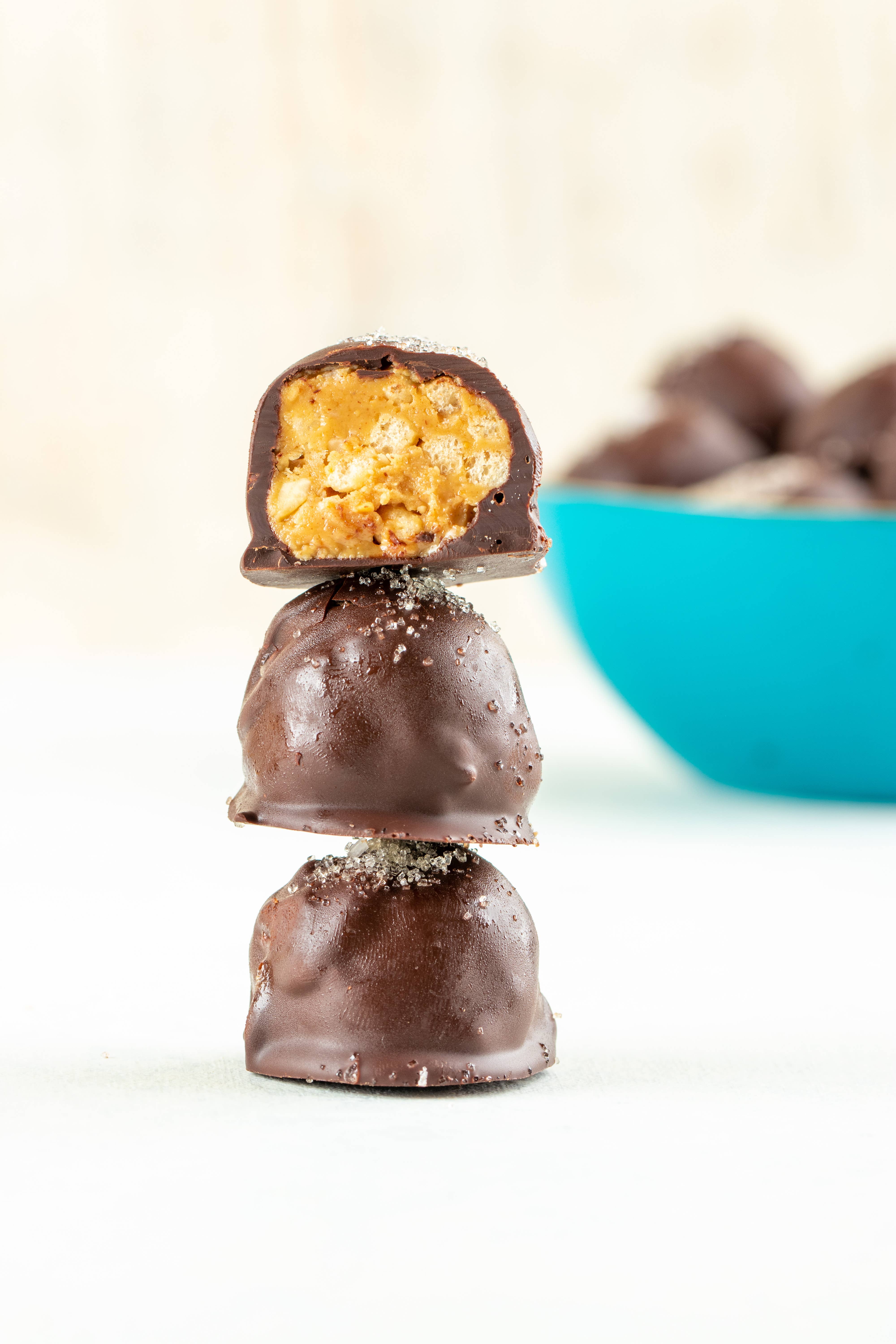 Veganmadness - Wholesale Chocolate Covered Sweets - Peanut Butter Crunch Bocce Ball1