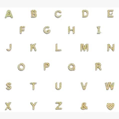 14K Gold-Plated 8mm Mini Initial Charm - Single / Refill for wholesale by Maya J