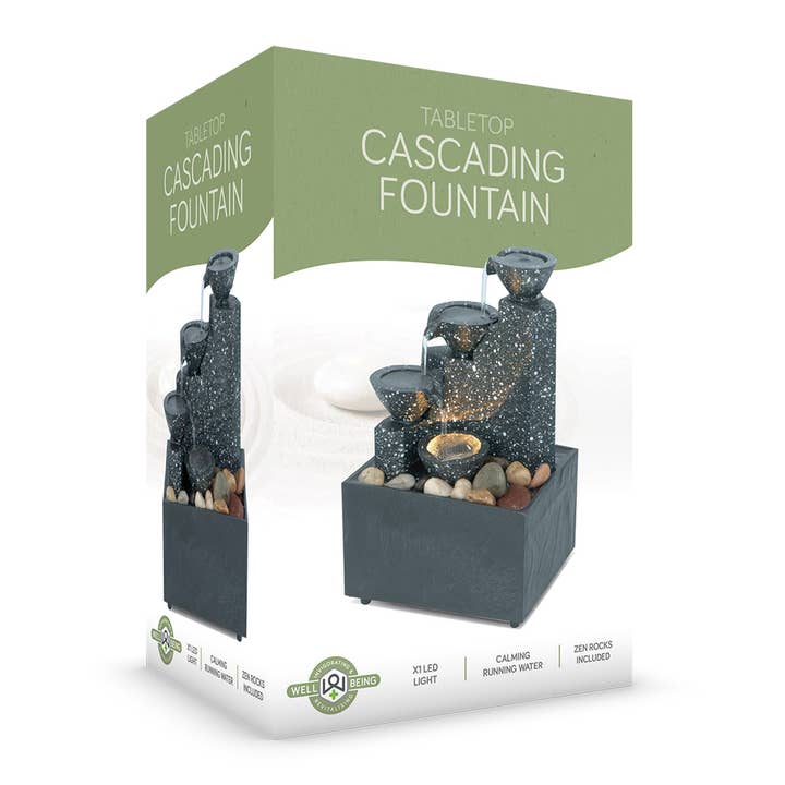 The Source Wholesale LTD – wholesale Decorative tabletop object – Selfcare Gift - Cascading Desktop Water Fountain3