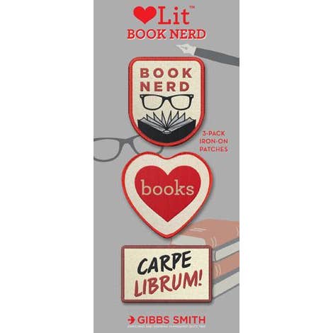 Gibbs Smith - Wholesale Patch - Book Nerd 3-Patch Assortment