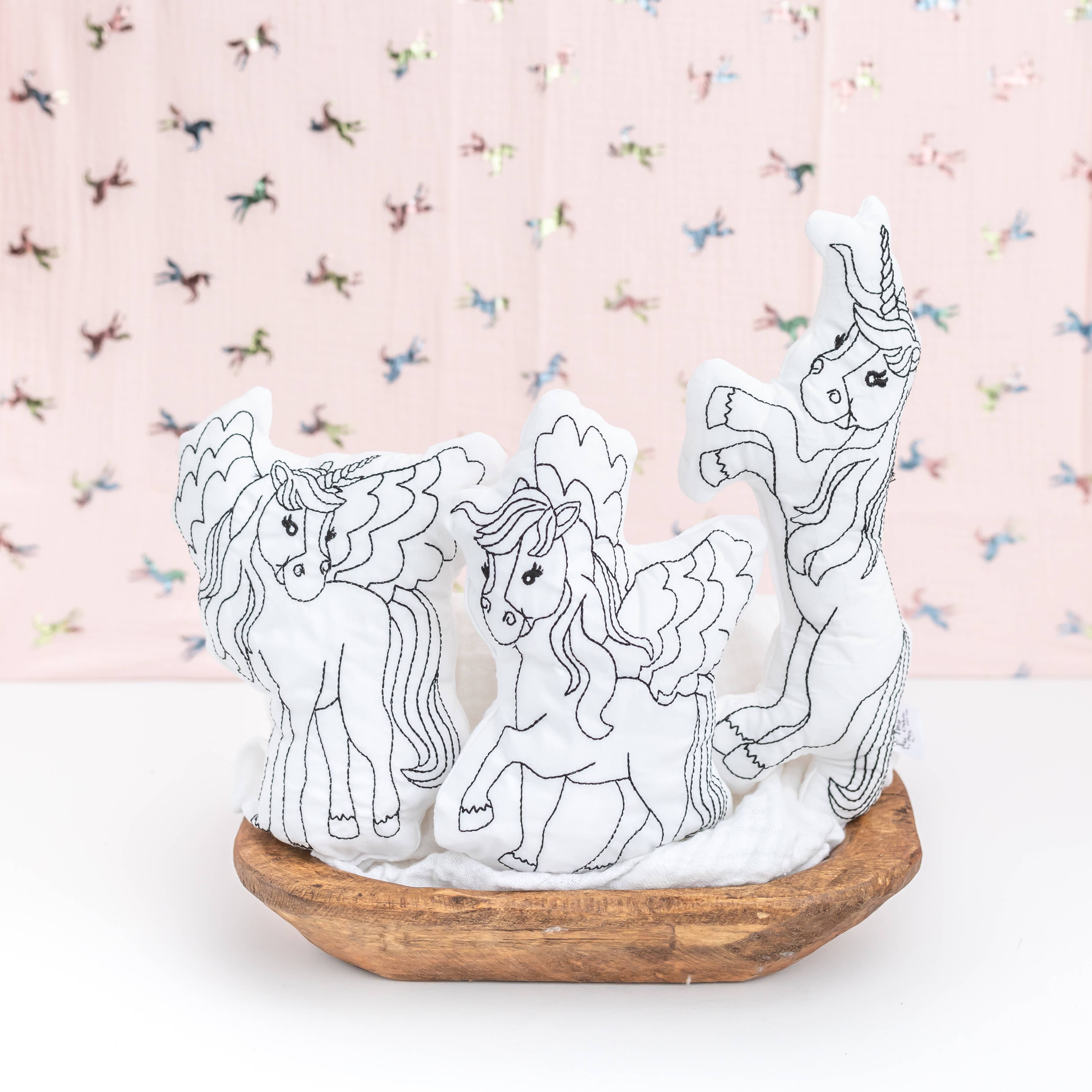 Tiny Owls Gift Co. - Wholesale DIY Craft Kit - Kids - Magical Horse (Alicorn) Color It Craft Kit for Kids1