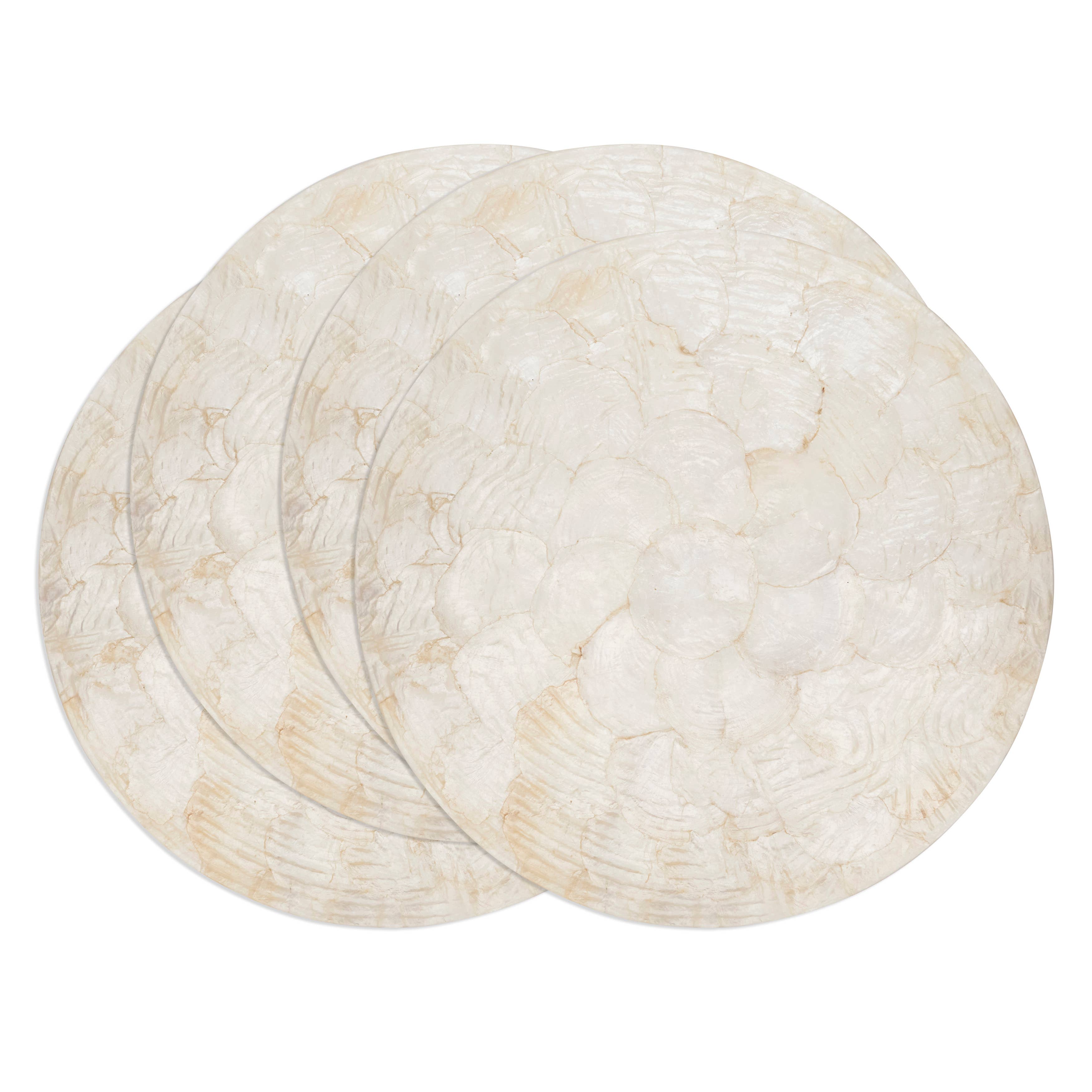 Ivory Wavy Capiz Shell Placemat for wholesale on Faire2