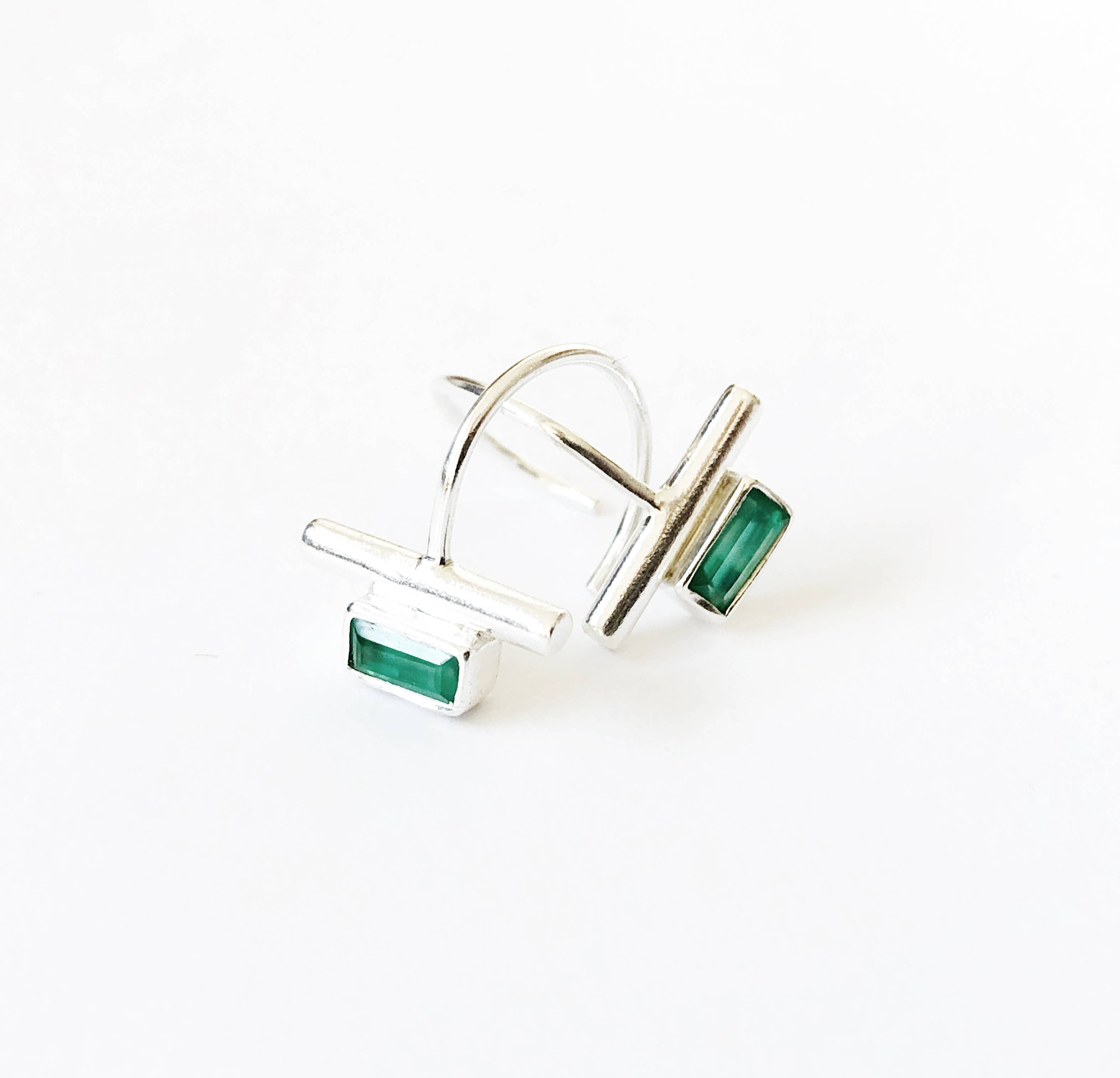 ATELIER COQUET - Wholesale Hoop Earrings - Earrings "Murielle" green onyx1