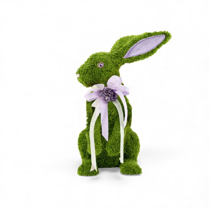 17in Green Violet Garden Bunny Standing for wholesale by December Diamonds