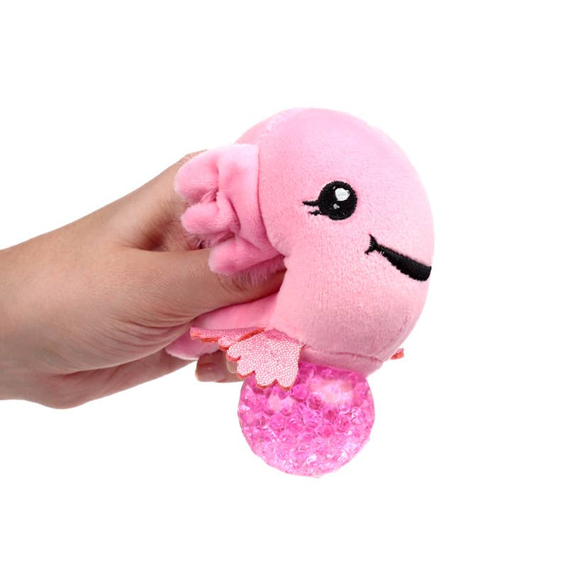Puckator Ltd - Vente Balle/pâte antistress - Jouet à pression en peluche Queasy Squeezies Axolotl (Salamandre)3