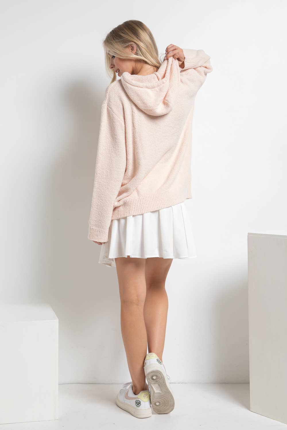 Blue B - Wholesale Hoodie - Women's - 17376W - Fuzzy Cozy Hooded Smiley Sweater26