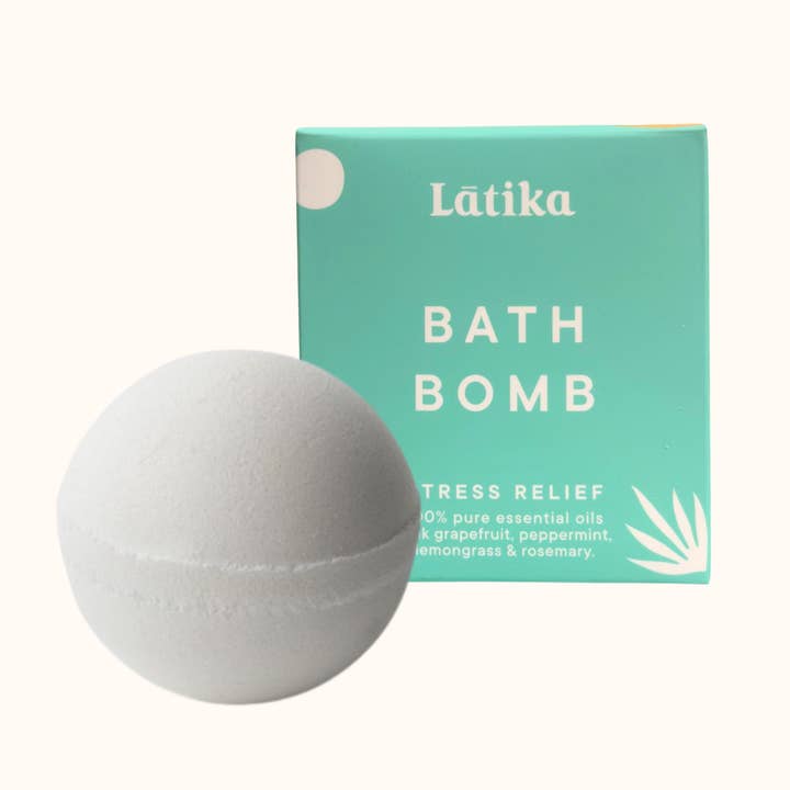 Stress Relief Essential Oil Bath Bomb 💧 Natural for wholesale by Latika Beauty