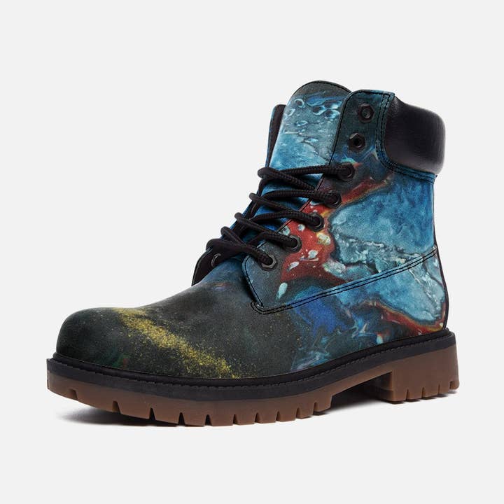 Vegan suède laars in Gold Stream voor wholesale door Rainbow City