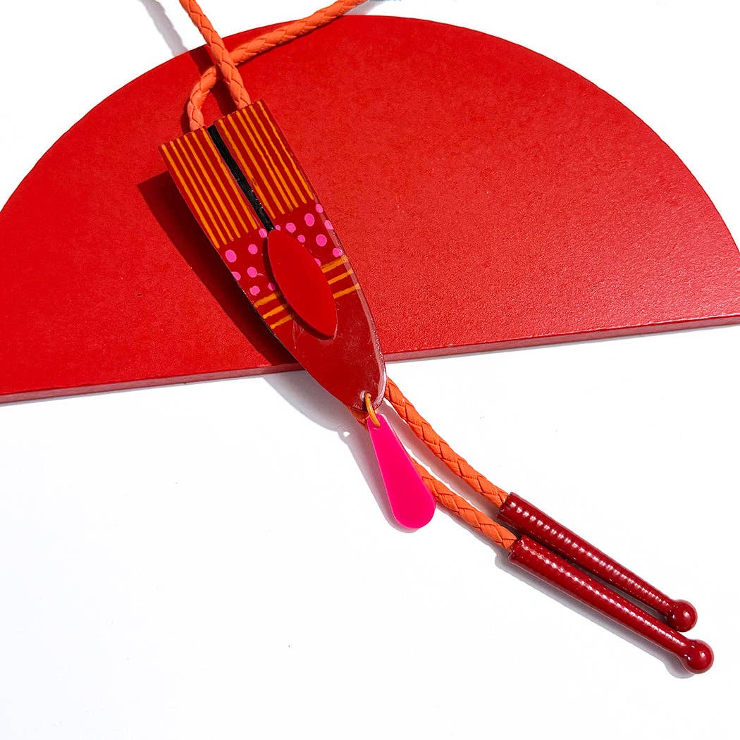 Audacious Studio - Wholesale Woven Necklace - Atomic Luau Bolo Tie3