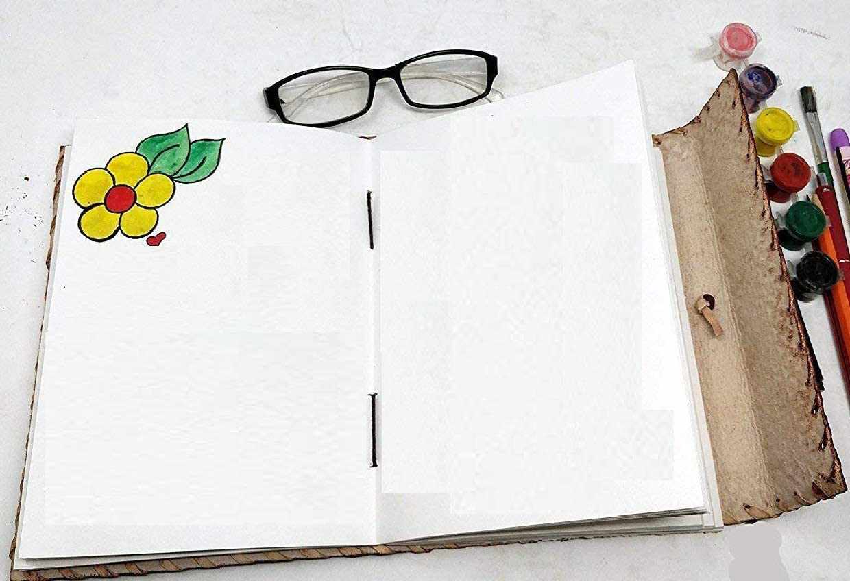 Tuzech Leather - Vente Journal intime - Journal en cuir TUZECH pour hommes et femmes, carnet en cuir pour écrire des poèmes, carnet de croquis, carnet de notes pour tenir des registres, mémoire personnel avec serrure et clé - Non ligné 7 pouces5