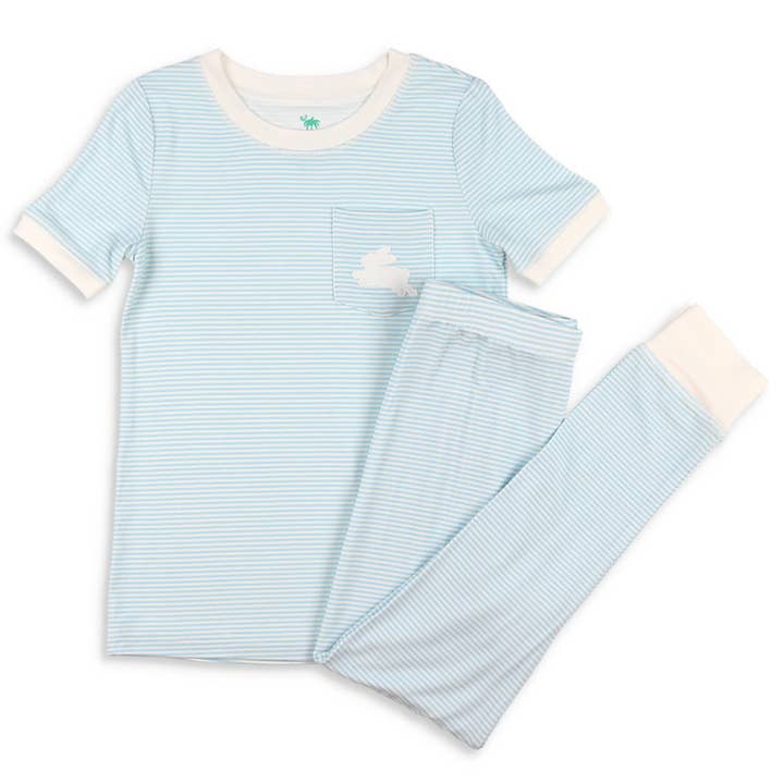Snuggle Bunny Blue Bamboo Loungewear for engroshandel hos Shrimp and Grits Kids