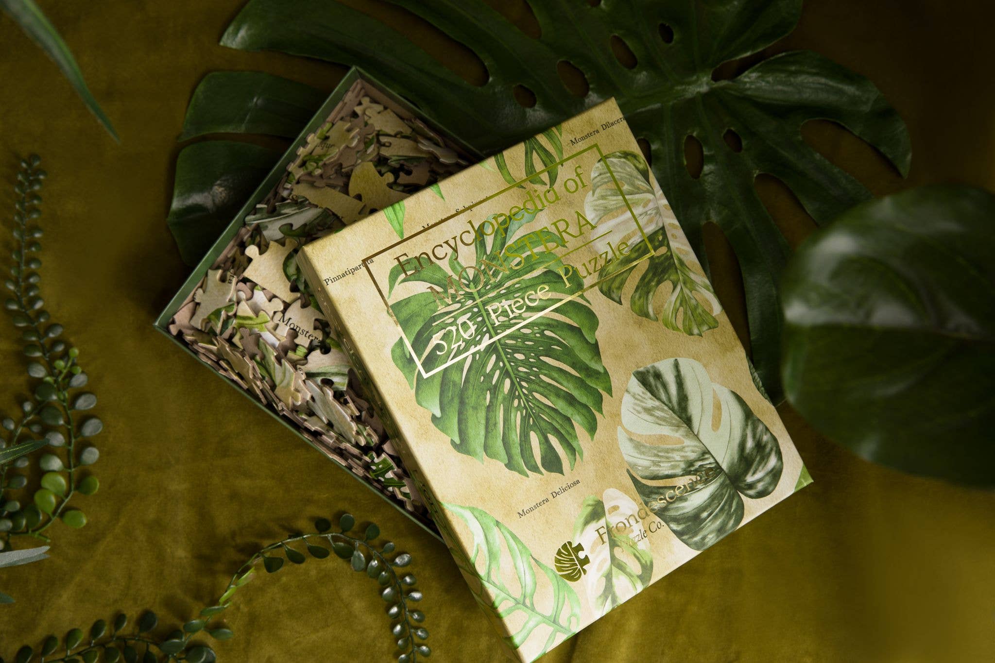 Frondescence Puzzle Co. - Wholesale Puzzle - Adult - Encyclopedia MONSTERA Puzzle | 520 Piece Puzzle1