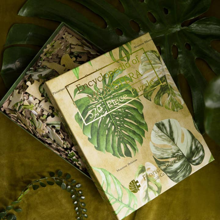 Frondescence Puzzle Co. - Wholesale Puzzle - Adult - Encyclopedia MONSTERA Puzzle | 520 Piece Puzzle1
