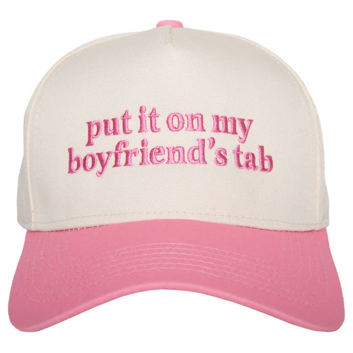 Katydid - Wholesale Baseball Cap - Women's - Put It On My Boyfriend's Tab Two-Toned Wholesale Vintage Hat