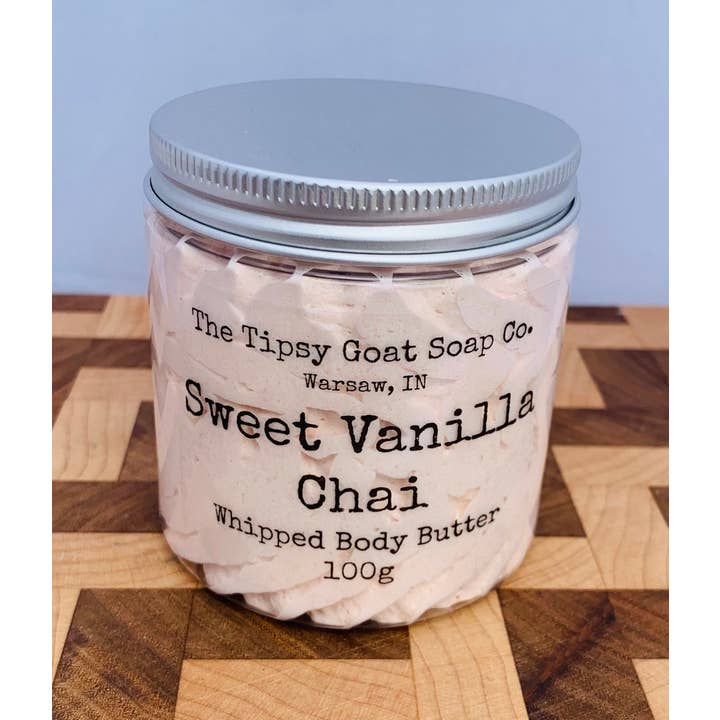 Sweet Vanilla Chai Whipped Body Butter for wholesale by The Tipsy Goat Soap Company