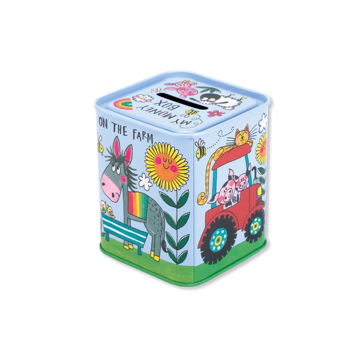 Rachel Ellen Designs – wholesale Money/piggy bank – Child & baby – Money Box - Farmyard2